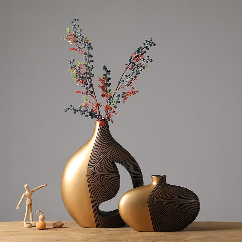 現代簡約手工樹脂工藝品家居創意裝飾花瓶擺飾BC1