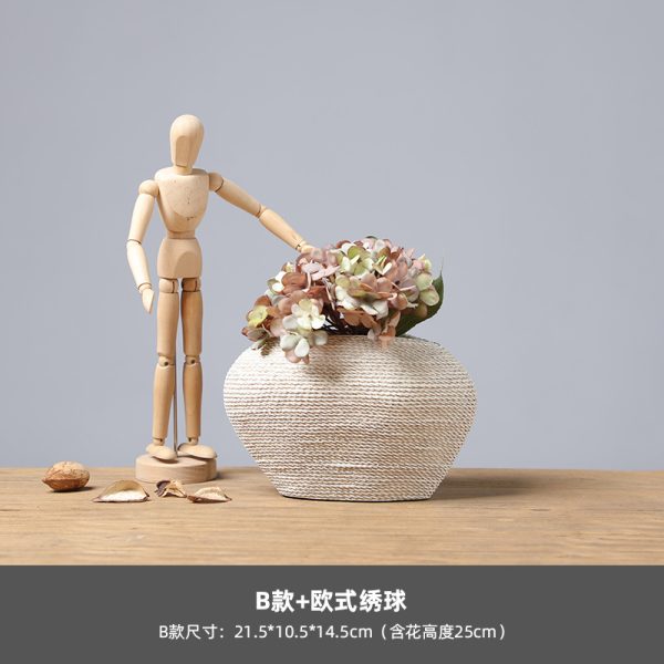 樹脂工藝品臥室檯燈家居樹脂花瓶插花瓶A4